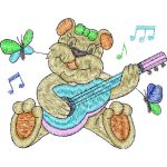 Bear Playing the Guitar Children Design SI1041
