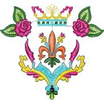 Flower Emblems Design SI1518