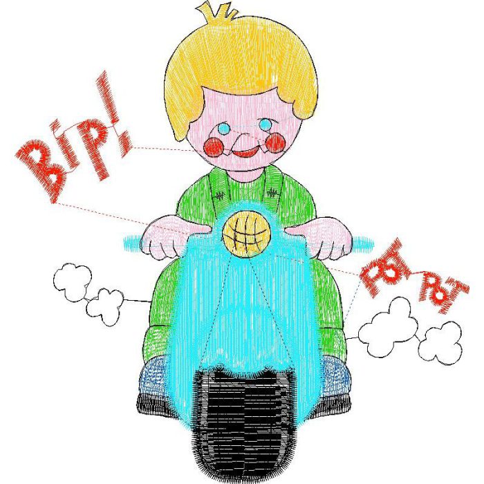Riding Motorbike Children Design SI1045 - Image 1