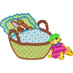 Rabbit Sleeping Children Design SI1077
