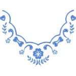 Flower Necklines Design SI3802