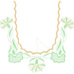 Flower Necklines Design SI3803