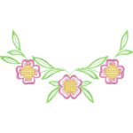 Flower Necklines Design SI3804