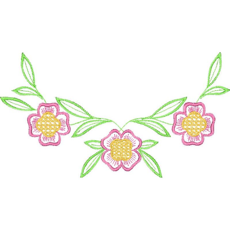 55509-1.jpg Flower Necklines Design SI3804 - Image 1