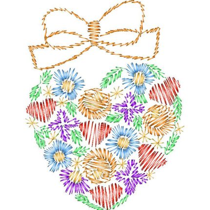 Flower Heart Design SI2885