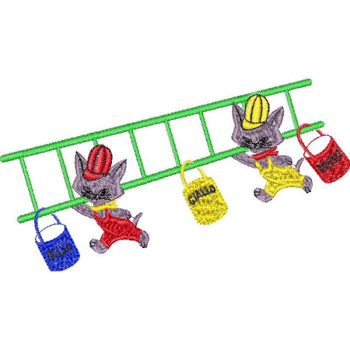 Cats Painters Design SI2898 - Image 1