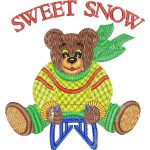 Bear on Sleigh Children Design SI1095