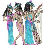Egyptian Women Musicians Design SI4107