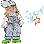 Girl Children Design SI1097