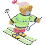 Ski Bear Mascots Design SI2479