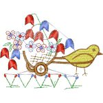 Bird carrying flowers Design EA22358