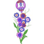 Asian Flowers Ethnic Design EA21488