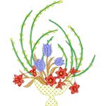 Flowers embroidery Design EA22360
