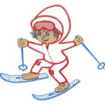 Children Skiing Design EA20558
