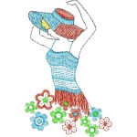 Woman with Flowers Design EA22369