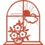 Flowers on Window Design EA20591