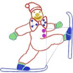 Clown Skiing Design EA20603