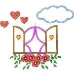 Flowers on Window Design EA20616