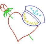 Navy Heart Design EA24032