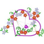 Heart with Flowers Design EA20442