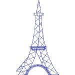 Eiffel Tower Ethnic Design EA21519