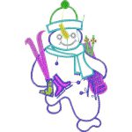 Skier Snowman Design EA20654