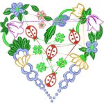 Flower Heart Design EA24057