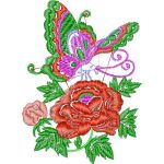 Butterfly on Flower Design EA22478