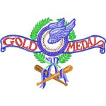Baseball Gold Medal Design EA23681