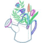 Flowers In Watering Can Design EA22553