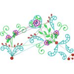 Flowers Ethnic Design EA21568