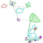 Rabbit Chasing Butterflies Design EA20889