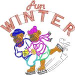 Bears Ice Skating Design EA20898