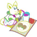 Dog Eating Design EA20916