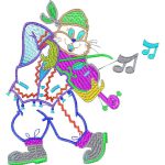 Rabbit Playing The Piano Design EA20950