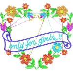 Only For Girls Flower Design EA22075