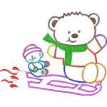 Bears on Sleigh Design EA21022
