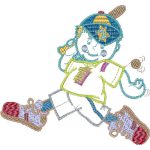 Boy Baseball Player Design EA21035