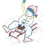 Girl on Sleigh Design EA21036