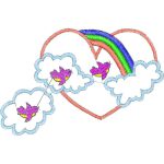 Rainbow Heart Design EA21050