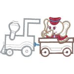 Elephant on Train Design EA21067