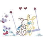 Rabbits on Swing Design EA21071