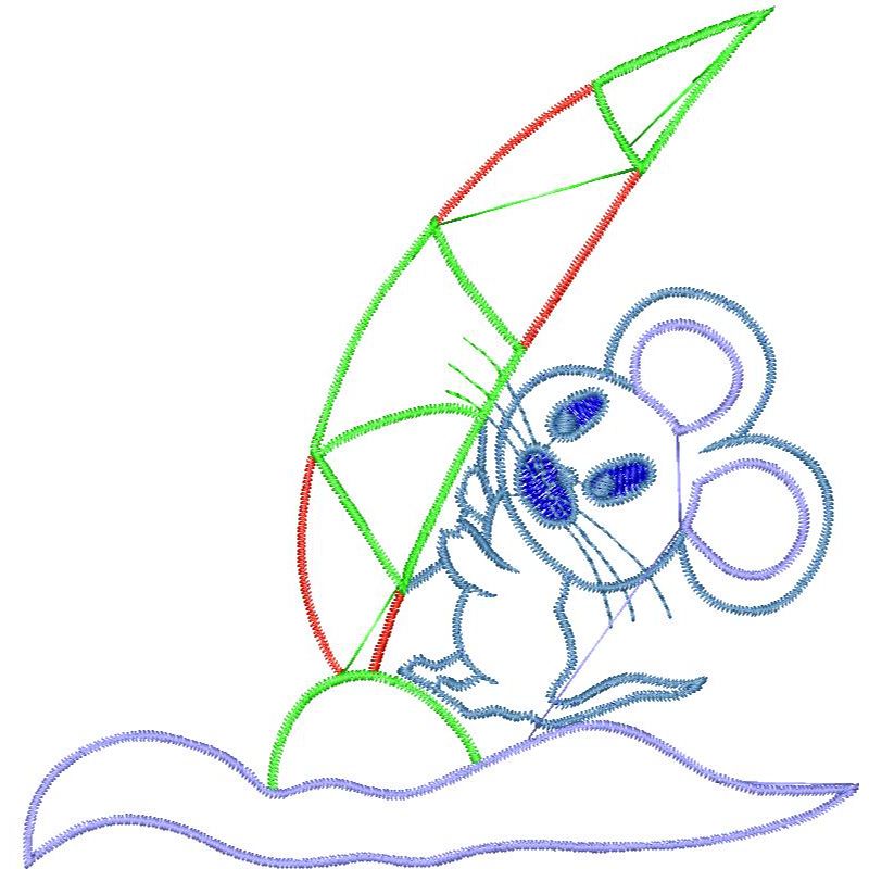 S_1445-2.jpg Mouse Windsurfing Design EA23423 - Image 1