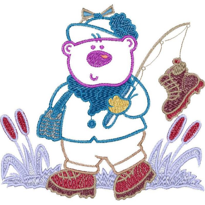Bear Fishing Design EA21083 - Image 1