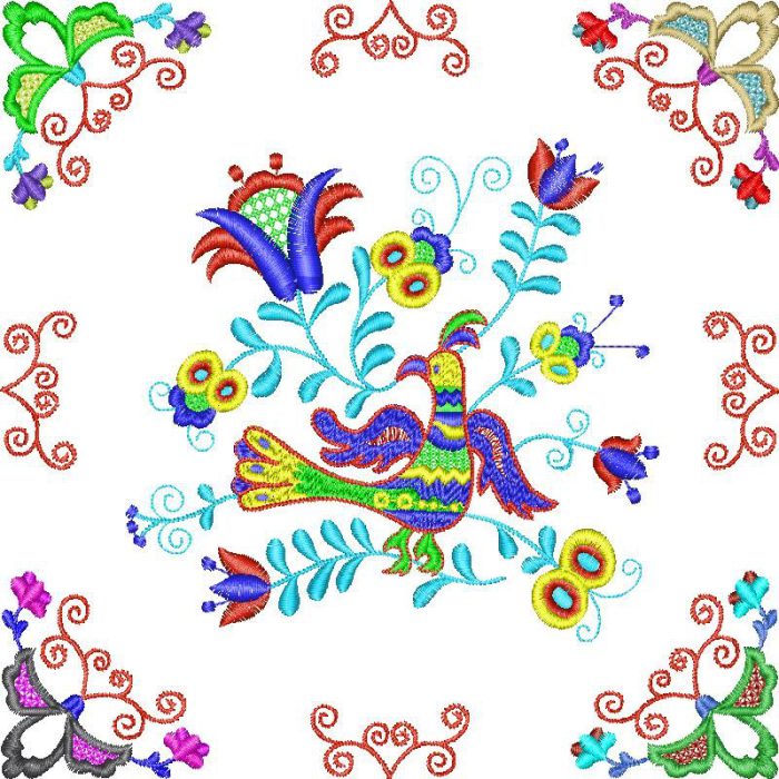 Bird and Flowers Design EA22188 - Image 1