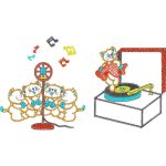 Cats Singing and Dancing Design EA21142