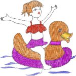 Girl Swimming Design EA22743