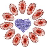 Heart Flower Design EA24262