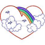Heart Rainbow Design EA21188