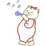 Cat Playing Music Design EA21228